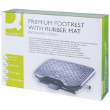 Podnóżek Q-CONNECT, 460x340mm, z gumową matą, czarny