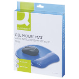 Podkładka pod mysz Q-CONNECT, żelowa, z podparciem dla nadgarstka, niebieska