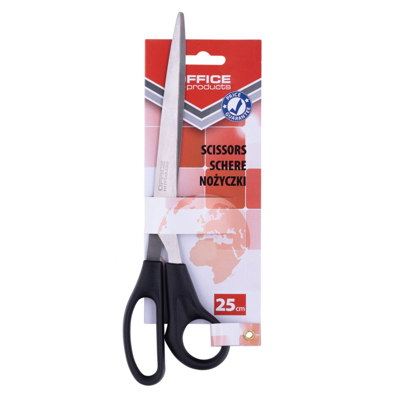 Nożyczki biurowe OFFICE PRODUCTS, 25 cm, czarne
