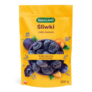 Śliwki suszone całe owoce, Bakalland, 300g