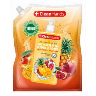 Mydło antybakteryjne CLEAN HANDS, owoce tropikalne, 1000 ml