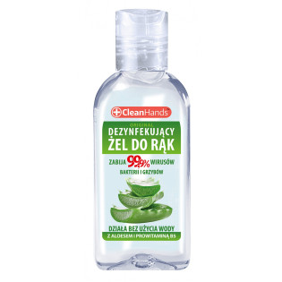 Antybakteryjny żel do rąk CLEAN HANDS, z aloesem i prowitaminą B5, 50 ml
