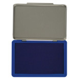 Poduszka do stempli Q-CONNECT, z tuszem, 110x70mm, metalowa, niebieska