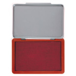 Poduszka do stempli Q-CONNECT, z tuszem, 110x70mm, metalowa, czerwona