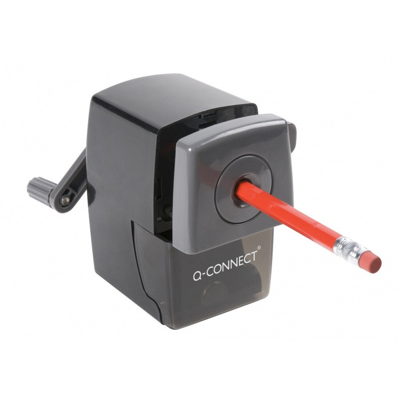 Temperówka na biurko Q-CONNECT, z uchwytem, ręczna, czarna