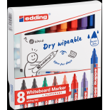 Marker do tablic e-360 EDDING, 1,5-3mm, 8 szt., mix kolorów