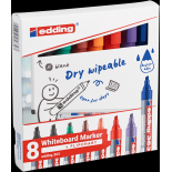 Marker do tablic e-363 EDDING, 1-5mm, 8 szt., mix kolorów