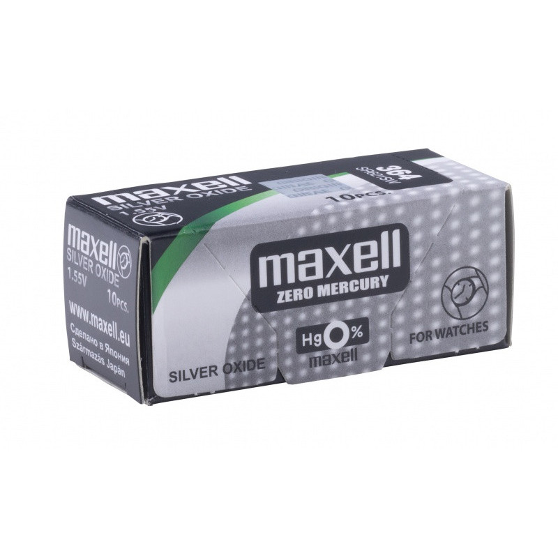 Bateria MAXELL srebrowa, zegarkowa, SR621SW (364), 10 szt.
