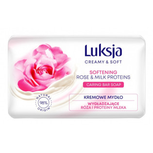 Kremowe mydło w kostce LUKSJA, róża, 90g