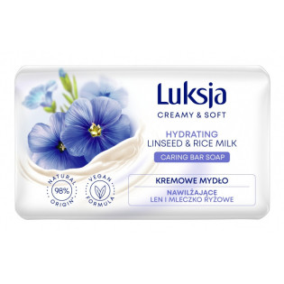 Kremowe mydło w kostce LUKSJA, len, 90g
