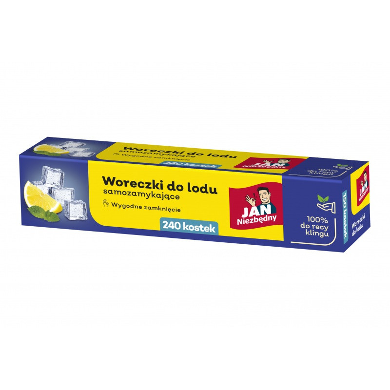 Woreczki do lodu JAN NIEZBĘDNY, pudełko 240 szt.