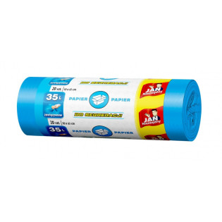 Worki do segregacji JAN NIEZBĘDNY, 35l, 20 szt., niebieskie