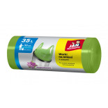 Worki na śmieci JAN NIEZBĘDNY, HDPE, t-shirt, 35l, 30szt., zielone