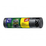 Worki na śmieci JAN NIEZBĘDNY, magnum flex&strong, LDPE, z taśmą, 120l, 8szt., czarne