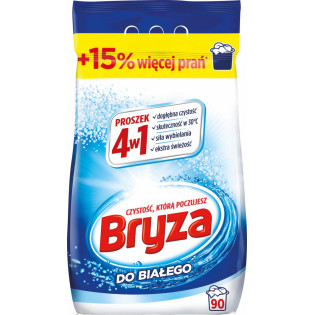 Proszek do prania BRYZA, 4w1 biały 5,85 kg, 90 prań