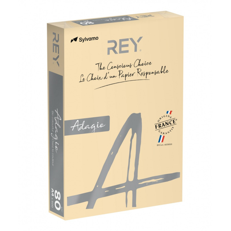 Papier ksero REY ADAGIO, A4, 80gsm, 38 piaskowy pastel *RYADA080X430 R200