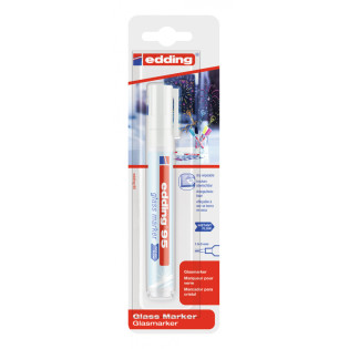 Marker do powierzchni szklanych E-95 EDDING, 1,5-3mm, blister, biały