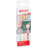 Marker olejowy błyszczący e-751 EDDING, 1-2mm, 3 szt., mix kolorów pastelowych