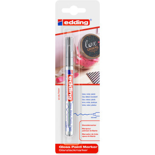 Marker olejowy połyskujący e-780 EDDING, 0,8mm, blister, srebrny