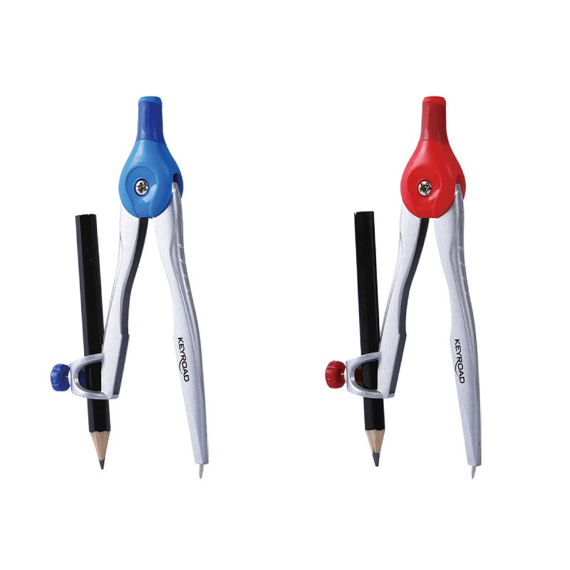 Cyrkiel metalowy KEYROAD Vivi, w etui, display, mix kolorów