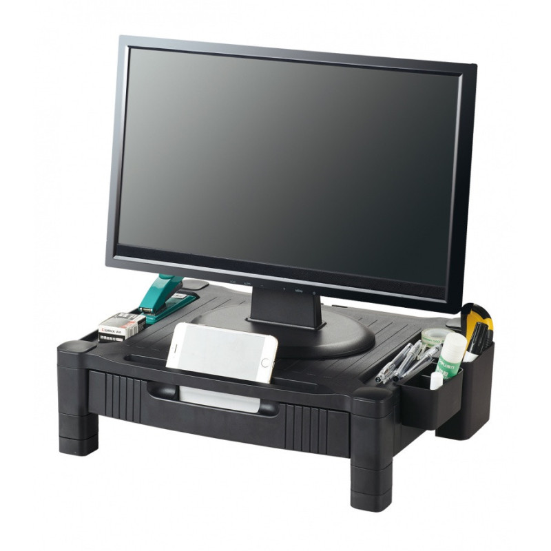 Podstawka pod monitor Q-Connect, 43,4x33,6cm, z regulacją wysokości, czarna