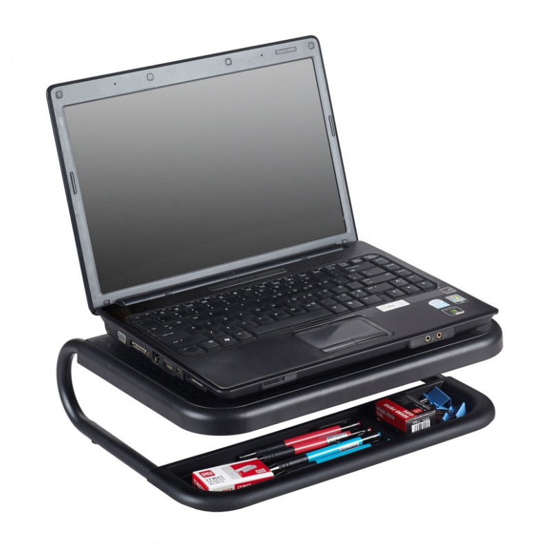 Podstawka pod monitor Q-Connect, 38x29,5cm, z regulacją wysokości, czarna