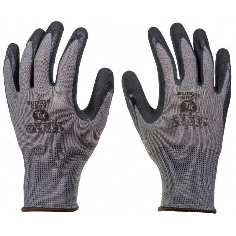 Rękawice TK BUDGIE, rozm. 9, szare