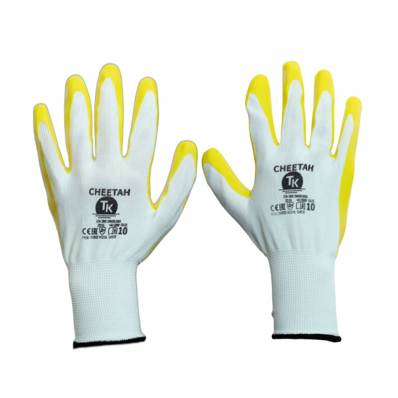 Rękawice TK CHEETAH, rozm. 10, żółte