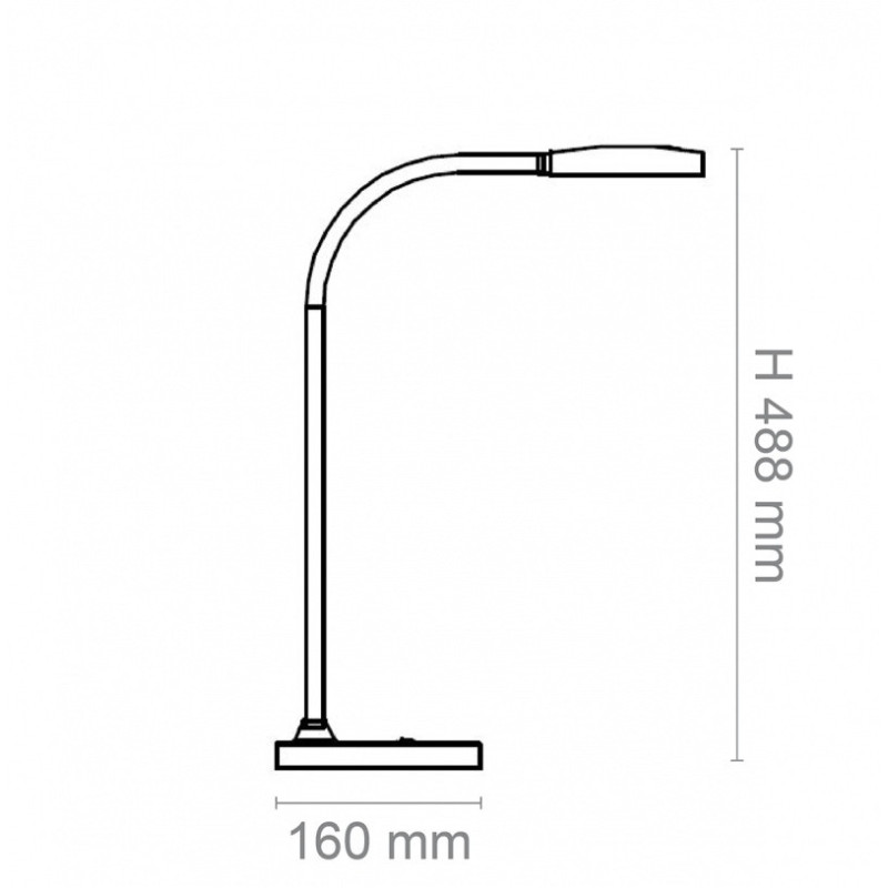 Lampka na biurko CEP CLED-0290, Flex, czarny