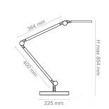 Lampka na biurko CEP CLED-0350, Giant, biały z el. drewna