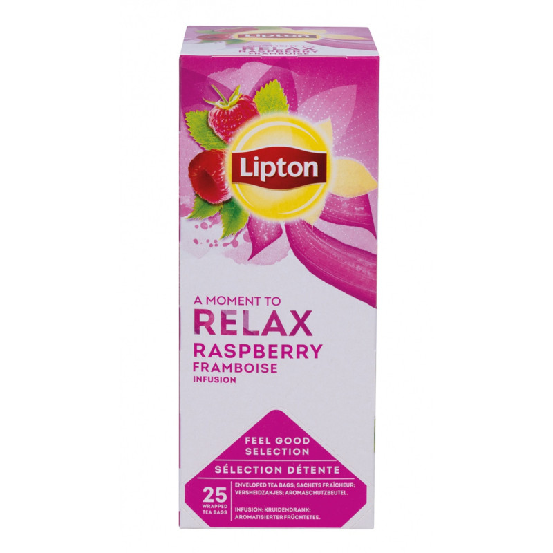 Herbata LIPTON Feel Good Selection, Relax, malina, 25 kopert