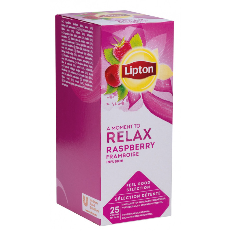 Herbata LIPTON Feel Good Selection, Relax, malina, 25 kopert