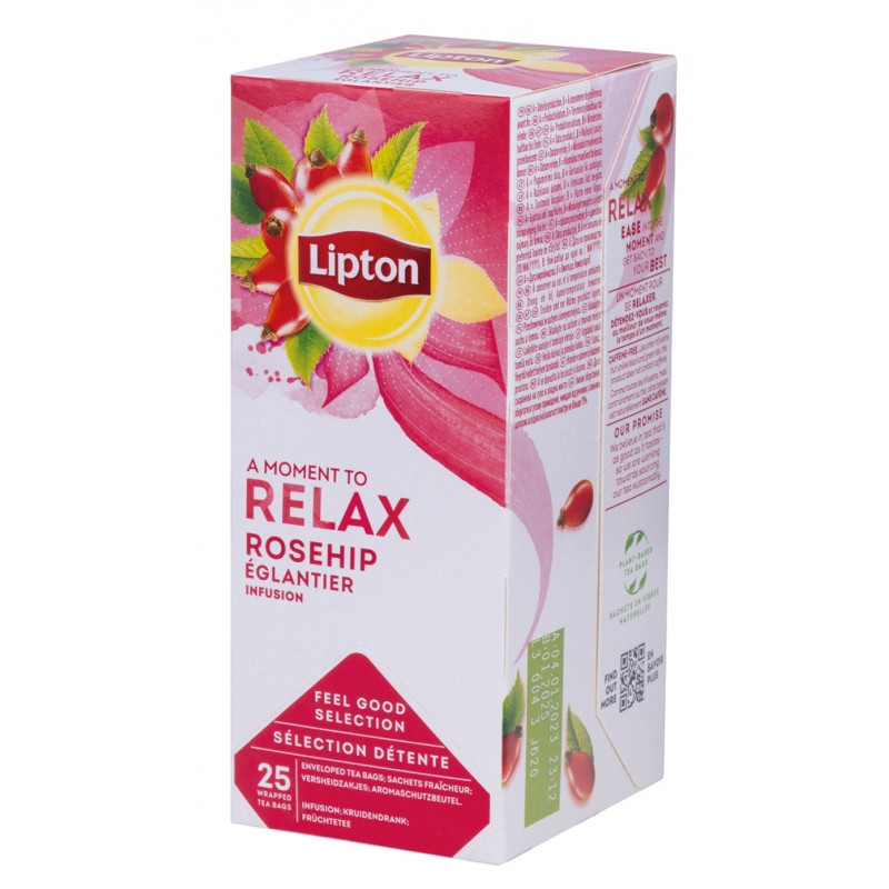 Herbata LIPTON Feel Good Selection, Relax, dzika róża, 25 kopert
