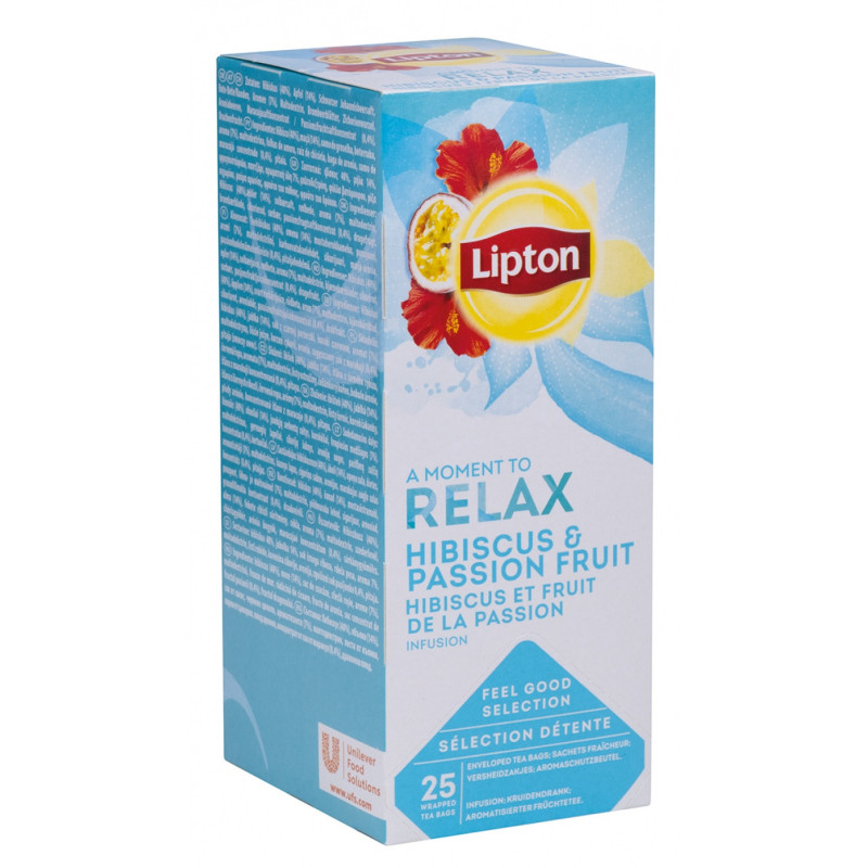 Herbata LIPTON Feel Good Selection, Relax, hibiskus i marakuja, 25 kopert