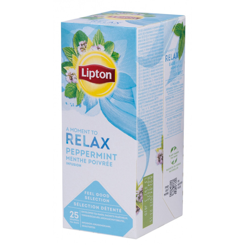 Herbata LIPTON Feel Good Selection, Relax, mięta, 25 kopert