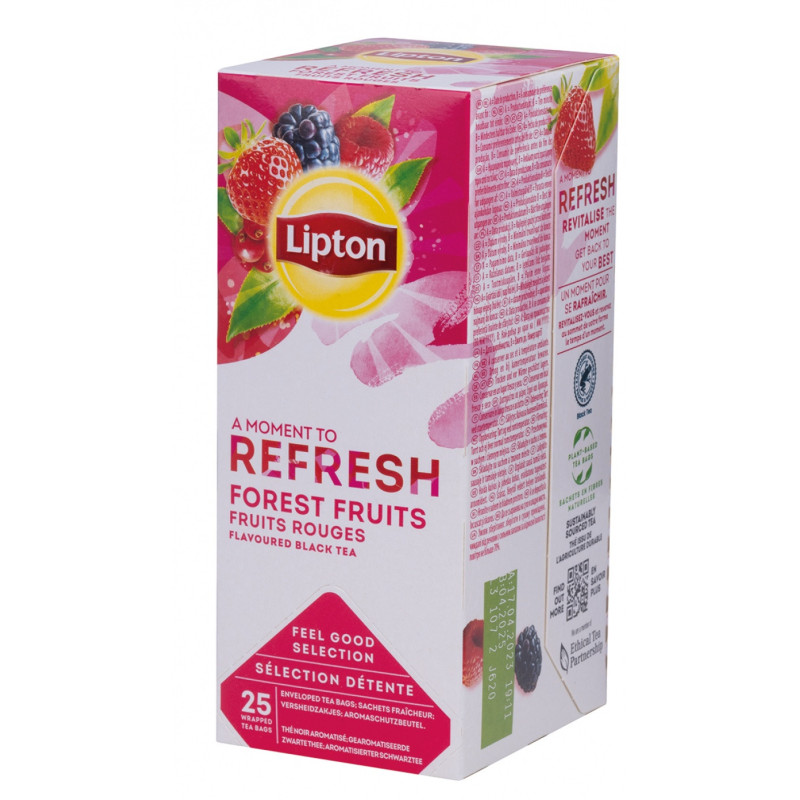 Herbata LIPTON Feel Good Selection, Refresh, owoce leśne, 25 kopert