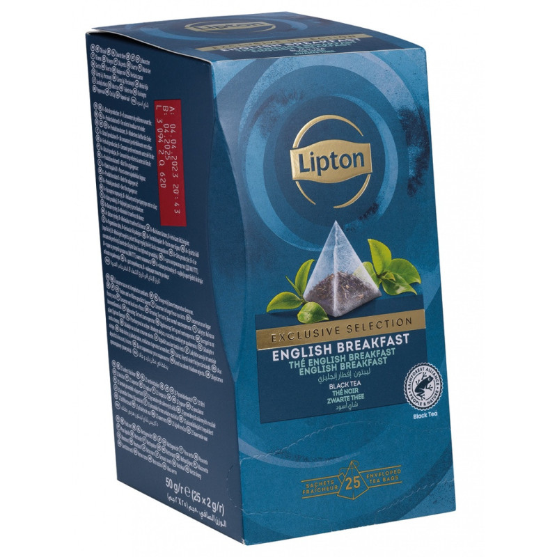 Herbata LIPTON Exclusive Selection, piramidki, English Breakfast, 25 kopert