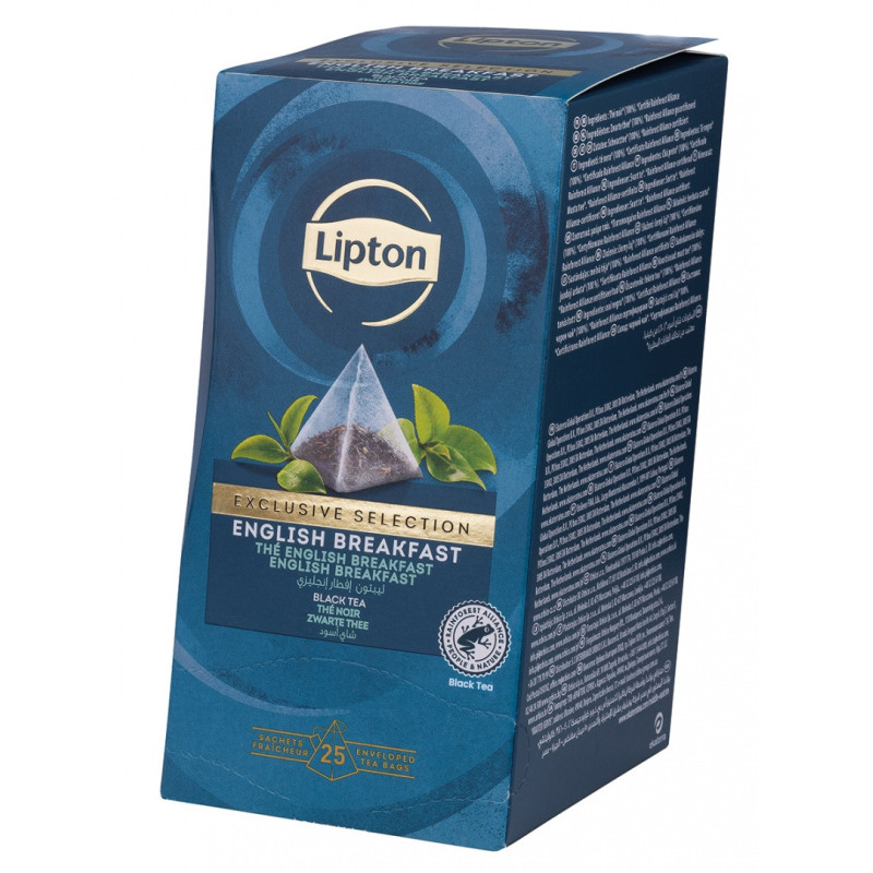 Herbata LIPTON Exclusive Selection, piramidki, English Breakfast, 25 kopert
