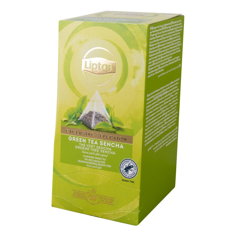 Herbata LIPTON Exclusive Selection, piramidki, zielona sencha, 25 kopert