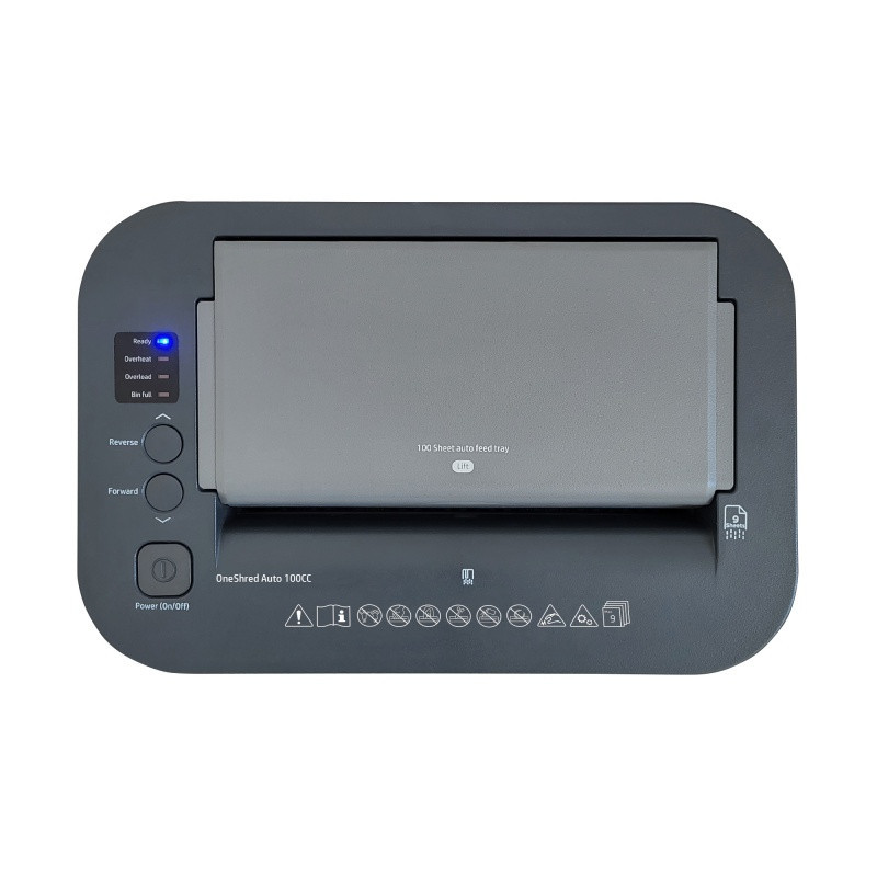 Niszczarka HP ONESHRED Auto 100CC, biało-szara