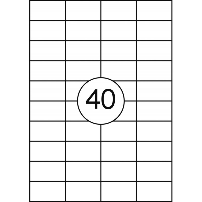Etykiety OFFICE PRODUCTS, 48,5x25,4mm, białe, 100 ark.