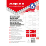Etykiety OFFICE PRODUCTS, 63,5x72mm, białe, 100 ark.
