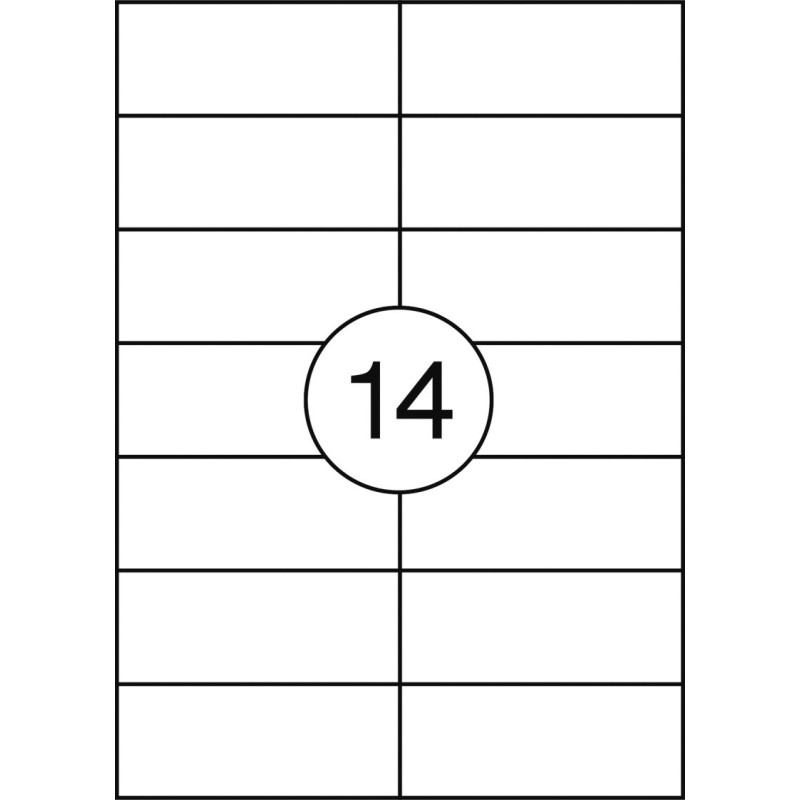 Etykiety OFFICE PRODUCTS, 105x42,3mm, białe, 100 ark.