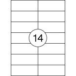 Etykiety OFFICE PRODUCTS, 105x42,3mm, białe, 100 ark.