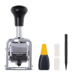 Numerator automatyczny OFFICE PRODUCTS, 6 cyfr, wys. liczb 4,5mm, srebrny