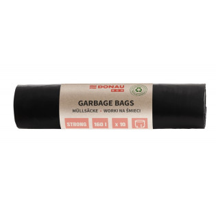 Worki na śmieci DONAU ECO, mocne (LDPE), 160l, 10 szt., czarne