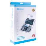 Kalkulator drukujący DONAU TECH, CI-CX123N, 12-cyfr. wyświetlacz, wym. 267x202x77 mm, biały