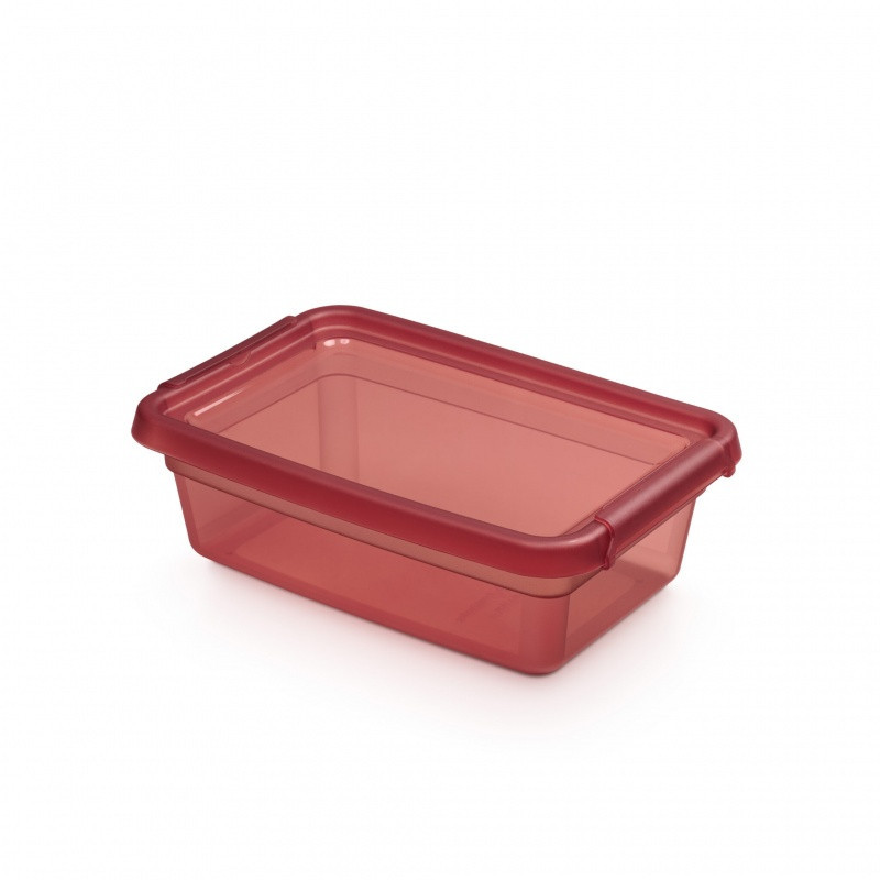 Pojemnik do przechowywania MOXOM BaseStore Color, 3l, rhubarb, transparentny różowy
