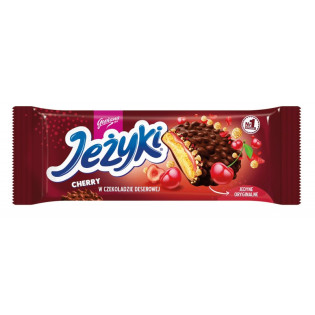 Ciastka JEŻYKI GOPLANA, 140g, dark cherry