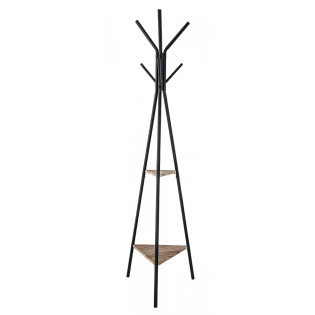 Wieszak na ubrania OFFICE PRODUCTS Oslo, stojący, z półkami, czarny